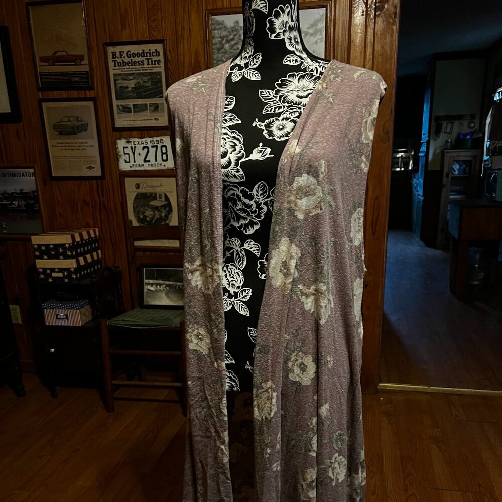 Dusty Rose Sleeveless Kimono